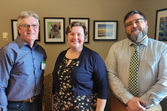 Scott Hodge, MP Rachel Blaney and Patrick Imbeau.