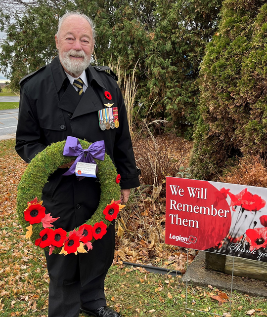 Mike Griffin at Berwick Cenotaph.